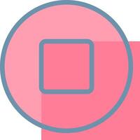 A pink square with a gray square in the middle vector