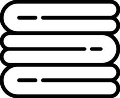 A black and white icon of a stack of books vector
