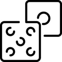 A black and white image of a dice vector