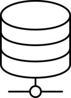 A black and white illustration of a data storage device vector