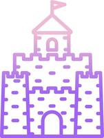 A castle with a flag on top of it vector