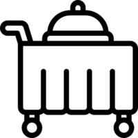A black and white image of a table with a lid vector