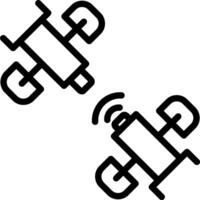 Two black and white icons of a pair of scissors vector