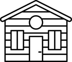 A house with a window and door on a white background vector