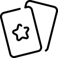 A black and white image of a card with a star vector