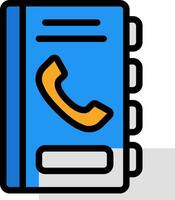 A phone icon on a blue notebook vector