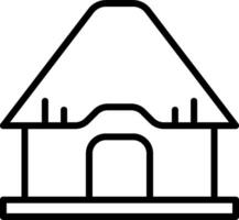 A house with a roof and a door vector