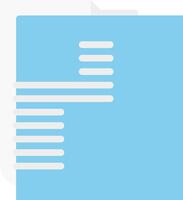 A blue folder with a white line on it vector