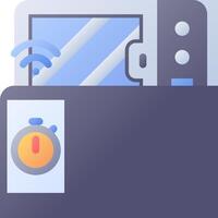 A phone with a wifi icon and a clock vector