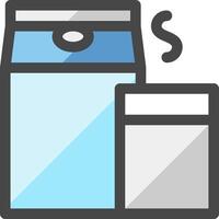 A container with a glass and a glass of water vector
