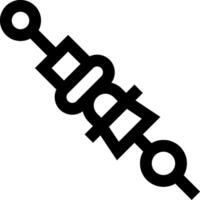 A black and white image of a chain vector