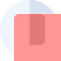 A pink square with a blue rectangle on top vector