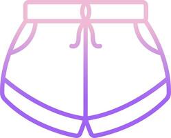 A pair of shorts with a purple and pink outline vector