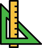 A ruler with a triangle on it vector