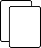 Two blank cards on a white background vector
