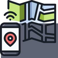 Mobile app for location tracking vector