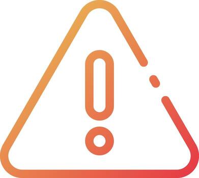 A warning triangle with an exclamation mark vector