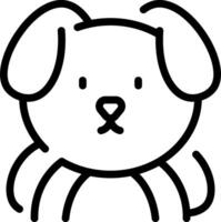 A black and white dog outline on a white background vector