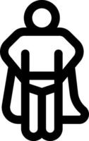 A black and white icon of a man in a suit vector