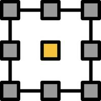 A square with yellow squares on it vector