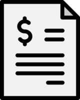 A document with a dollar sign on it vector