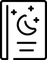 A book with a moon and stars on it vector