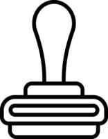 A stamp with a black outline on a white background vector