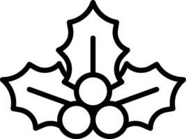 Holly leaf coloring pages vector