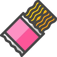 A pink and yellow candy bar icon vector