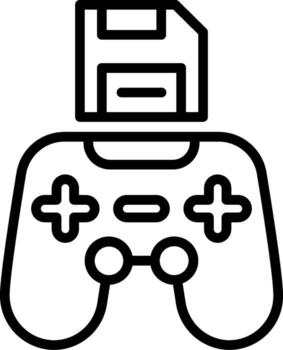 A game controller with a disk in it vector