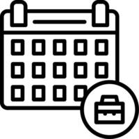 A calendar icon with a folder icon vector