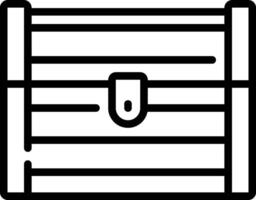 A black and white icon of a chest vector