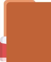 A folder with a red and brown cover vector