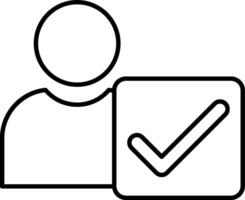 A person holding a check mark and a person with a check mark vector