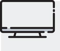 A computer monitor with a white background vector