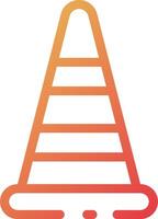 A traffic cone icon on a white background vector