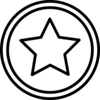 Star icon in a circle vector