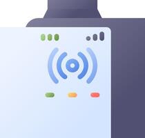 A phone with a wifi icon on it vector
