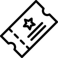 A ticket icon with a star on it vector
