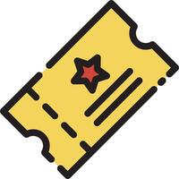 A ticket with a star on it vector