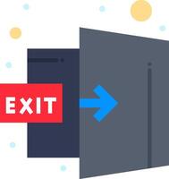 An exit sign with an arrow pointing to it vector