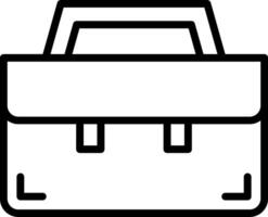 A black and white image of a briefcase vector