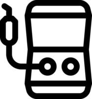 A black and white image of a portable device vector