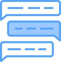 Three speech bubbles with different lines vector