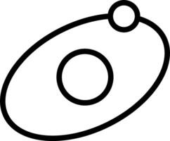 A black and white drawing of a planet vector