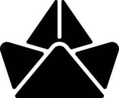A black and white logo of a triangle vector