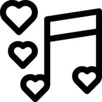 Music notes with hearts on a white background vector