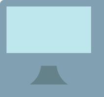 A computer monitor with a blue screen vector