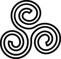 Celtic knot symbol with three spirals vector