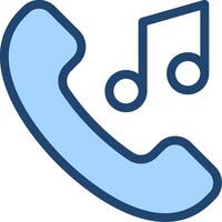 A phone with music notes and a phone icon vector